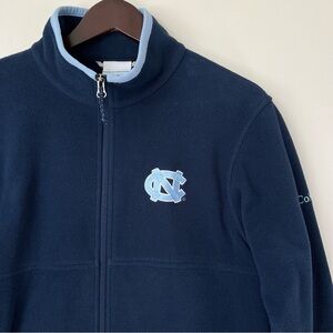 Columbia Men's Small Navy Blue UNC Tar Heels Fleece Full-Zip Jacket Polartec